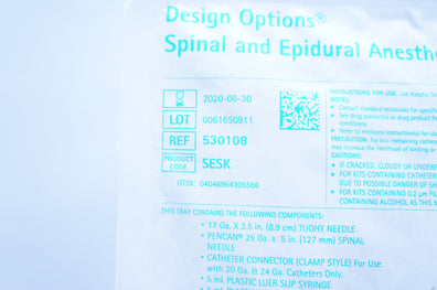 Braun 530108 Design Options Spinal and Epidural Anesthesia Tray (x)